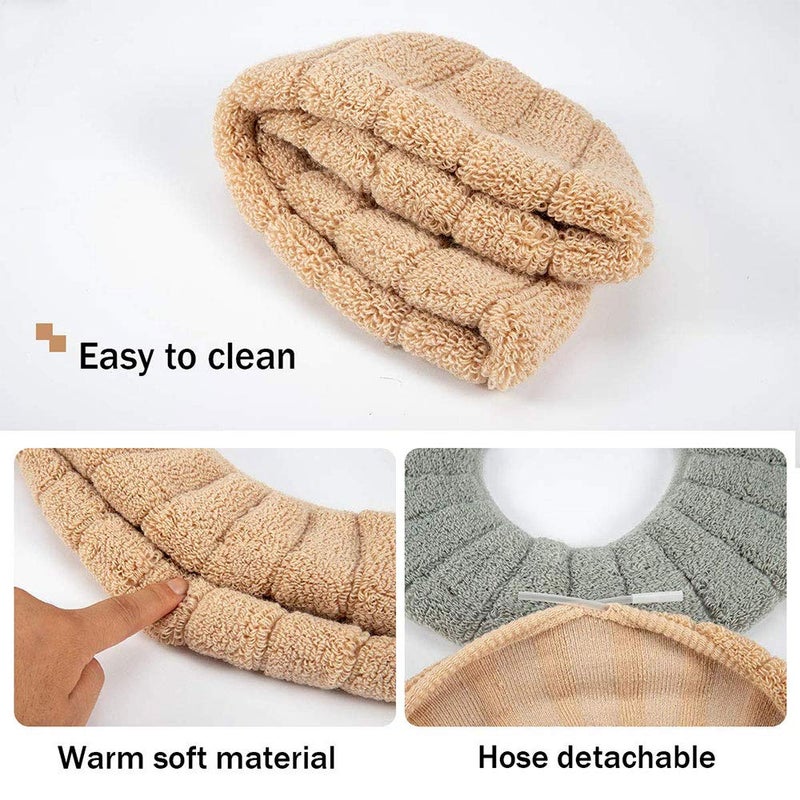 Clarmonde Thicken Toilet seat Cover Cushion Pads Luxury Toilets Warm Toilet seat Covers Warm Toilet Seat Mat Super Warm Universal (5-Pack,Random Color) - Image 3